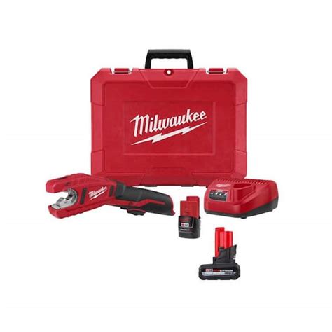 Milwaukee M V Lithium Ion Cordless Copper Tubing Cutter Kit With