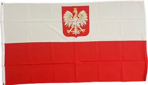 Poland Flag Large Polish Eagle Coat Of Arms Flag 150 X 90cm EBay