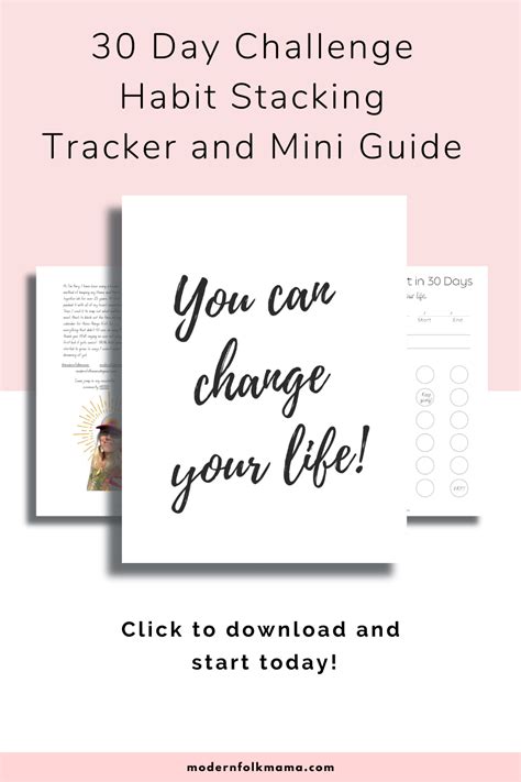 30 Day Challenge Habit Tracker Printable And Mini Guide To Learn How To