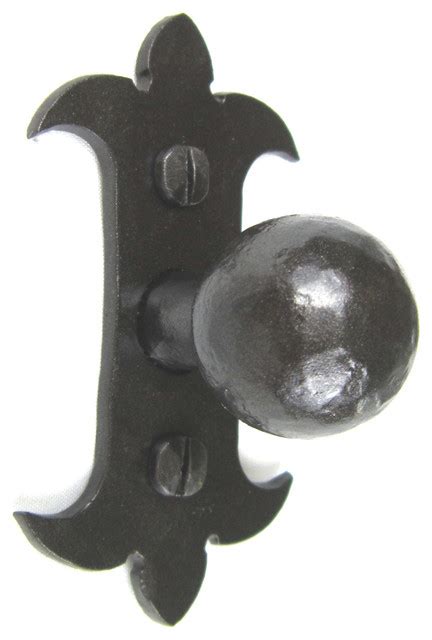 Spanish Revival Fleur De Lis Wrought Iron Cabinet Knob Hk7