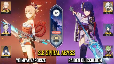 Gic Yoimiya Vaporize And C Raiden Quickbloom Spiral Abyss