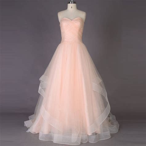 Long Puffy Peach Colored Prom Dresses Long Real Photo Elegant Women