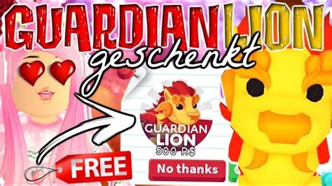 So GEWINNST Du Den GUARDIAN LION Kostenlos Verlosung Roblox Adopt Me