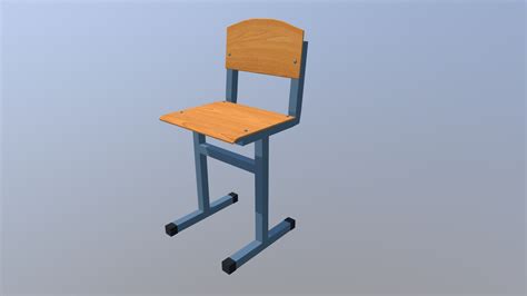 School Chair 3d Model By Aki 0410 Aki0410 Cf53ab5 Sketchfab