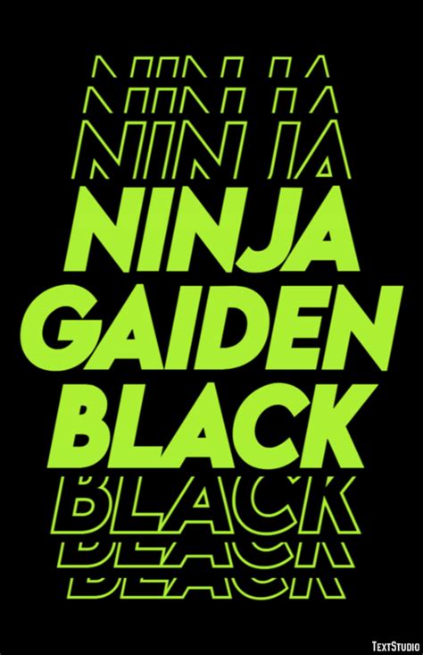 Ninja Gaiden Black Text Effect And Logo Design Videogame