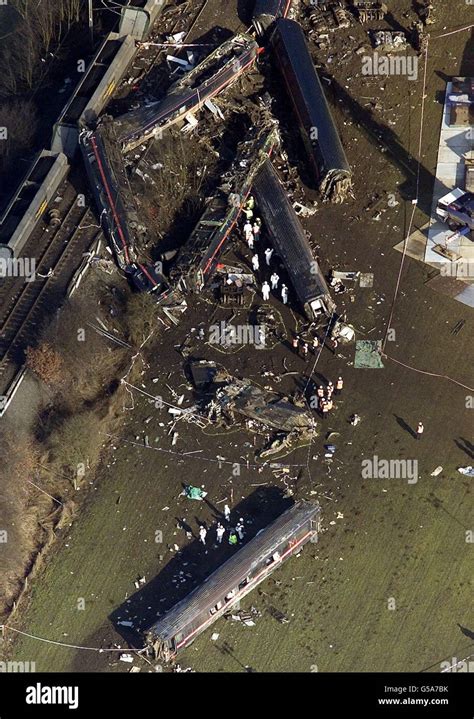 Train Crash Aerial View Stock Photo Alamy