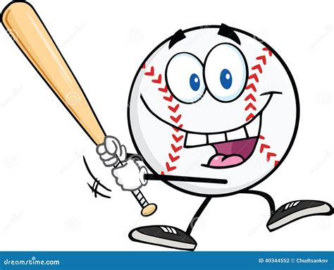 Baseball Ball Swinging A Baseball Bat Stock Illustration Image 40344552