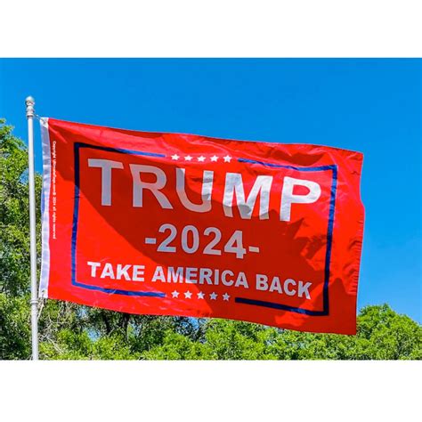 Trump 2024 Flag Take America Back Flags Red Double Sided