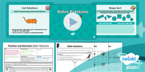 Planit Maths Y Position And Direction Lesson Pack Turns Rotations And