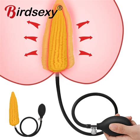 Inflatable Anal Plug Expandable Dildo Pump Butt Plug Anal Dilator Bdsm