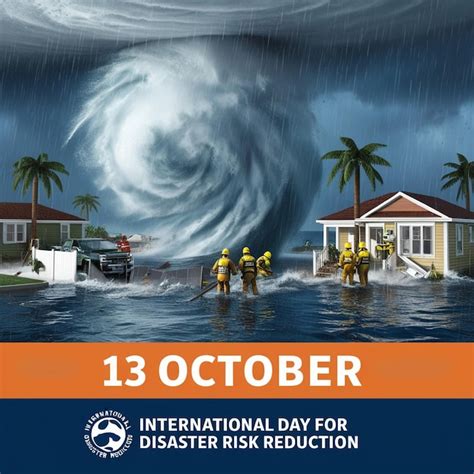 A Flat Design With International Day For Disaster Risk Reduction