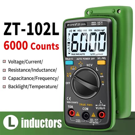 ZOYI ZT102L Digital Multimeter 6000 Counts Auto Range Backlight AC DC