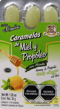 Caramelo De Miel Y Propoleo Con Menta Sabor Limon Dasa