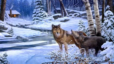 Wolf howling - Painting art - backiee