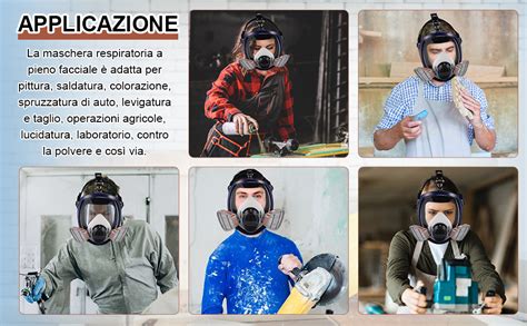 HOLULO Maschera Pieno Facciale Maschera Di Sicurezza Per La Protezione