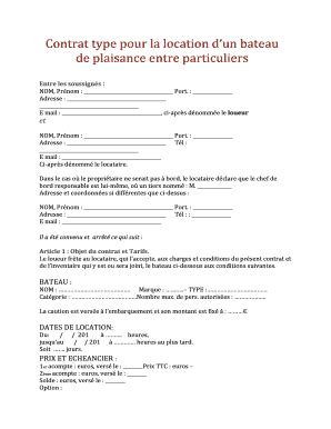 Contrat De Vente Bateau