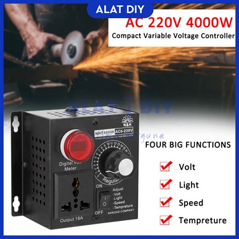 Alatdiy Ac V W Compact Variable Voltage Controller Portable