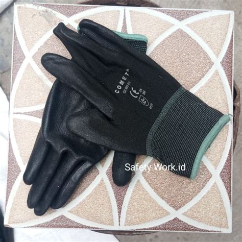 Jual Pasang Sarung Tangan Karet Palm Fit Glove Comet Cg Bk