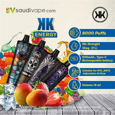 Kk Alien Box Strawberry Blasted Mango 8000 Puffs Saudi Vape