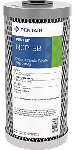 Filtro De Agua Pentair Pentek Ncp Bb Big Blue De Carbono 10 Meses