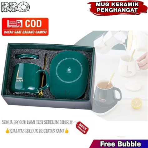 Jual Gelas Cangkir Mug Cantik Set Keramik Elektrik Pemanas Penghangat