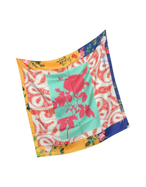 Vivienne Westwood Red Rose Print Silk Square Scarf Lyst