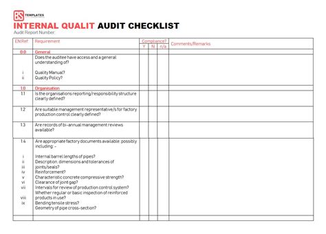 Quality Audit Template Free Printable Templates Your Go To Resource