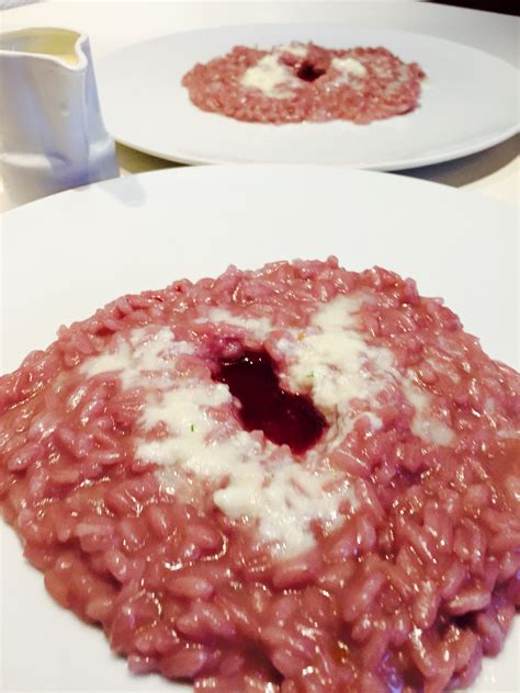 Risotto Al Barolo Con Fonduta Di Castelmagno Barolo And Fondue