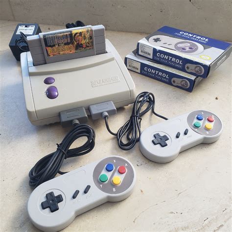 Super Nintendo Baby Snes Controles Fonte Original Cabo Av