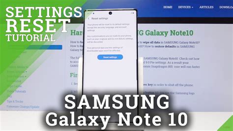 How To Reset Settings In SAMSUNG Galaxy Note 10 Restore Defaults