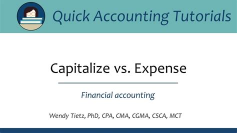 Capitalize Vs Expense Basic Accounting YouTube