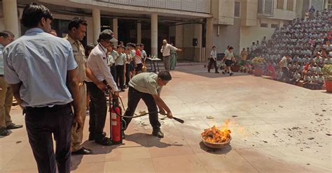 Drill Session On Fire Safety Awareness