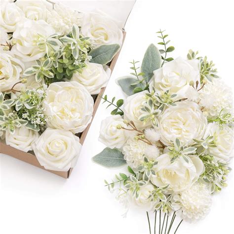 Ling S Moment Timeless Ivory Wedding Artificial Flowers Box Set For Diy