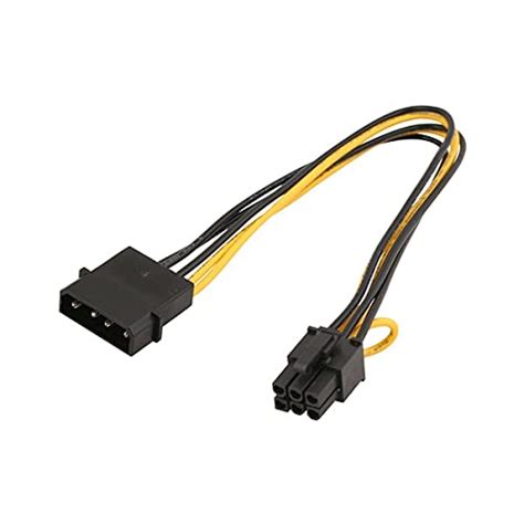 Invento 2 Pcs 4 Pin Molex Male To 6 Pin Pci Express Pci E Female Power