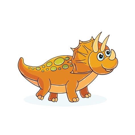 Cute orange dinosaur vector png mascot - freepng