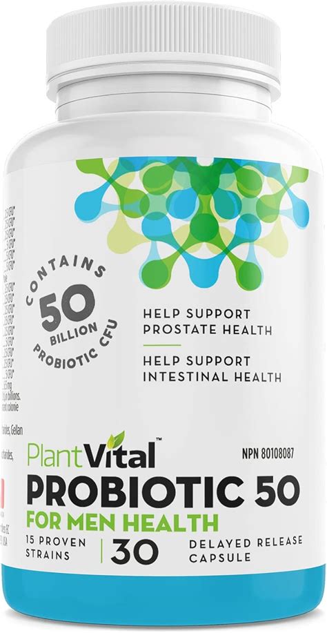 Plantvital Probiotic Supplement For Men 50 Billion Cfus 15 Strains