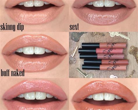 DNA Nude Collection Lip Gloss All 5 Pieces Bday Suit In The Raw Buff Naked Sext Skinny Dip