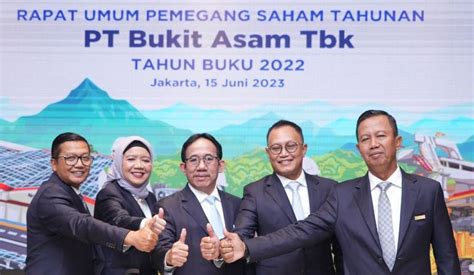 PTBA Bagikan Dividen Rp 12 6 Triliun 100 Persen Dari Laba Bersih