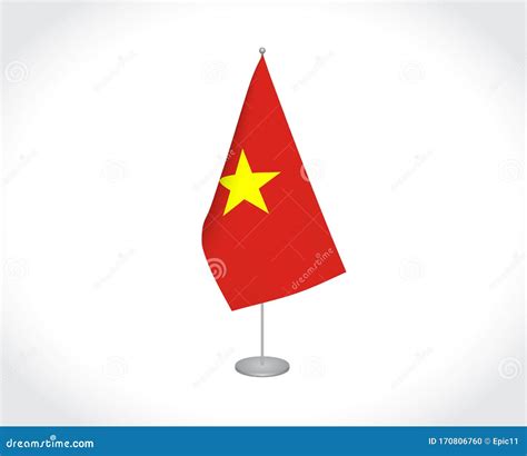 Bandera De Vietnam Sobre Fondo Blanco Ilustraci N Del Vector