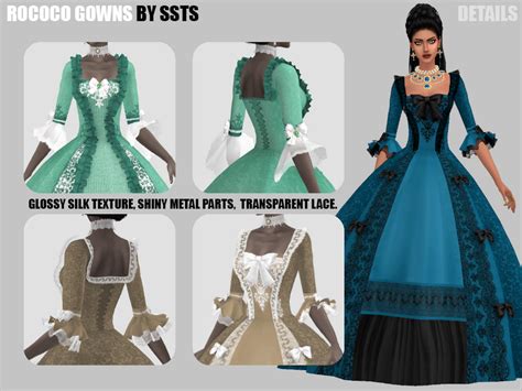 The Sims Resource Two Rococo Gowns By Ssts