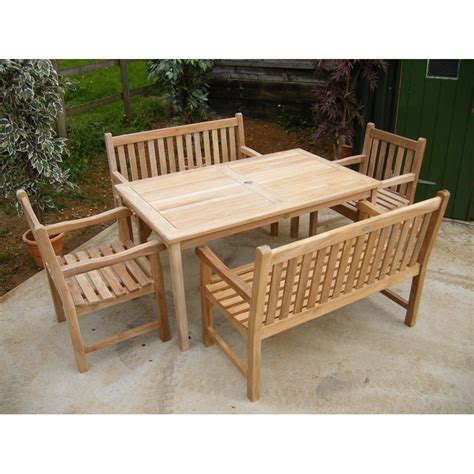 Rosalind Wheeler Rectangular 6 Person 150cm Long Teak Dining Set Uk