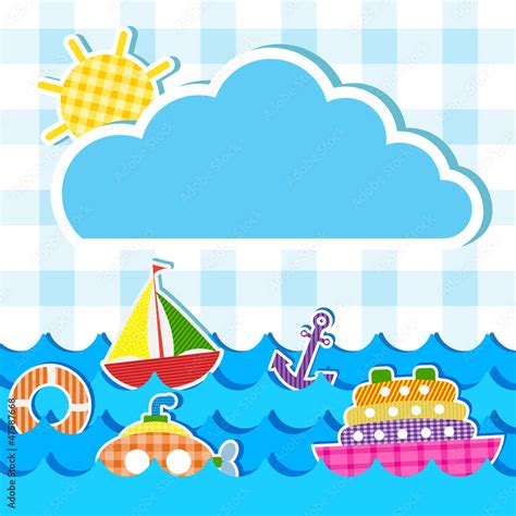 vector illustration of different water transportation Stock Vector | Adobe Stock