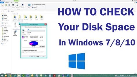 How To Check Your Disk Space In Windows 7810 Sp Skywards Youtube