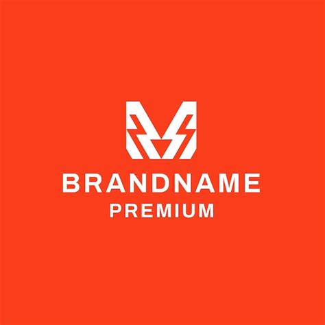 Premium Vector Letter M Lightning Negative Space Logo