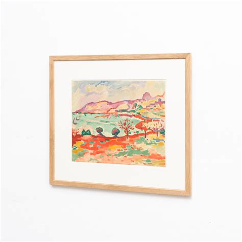 Georges Braque Framed Paysage à Lestaque Color Lithography Circa