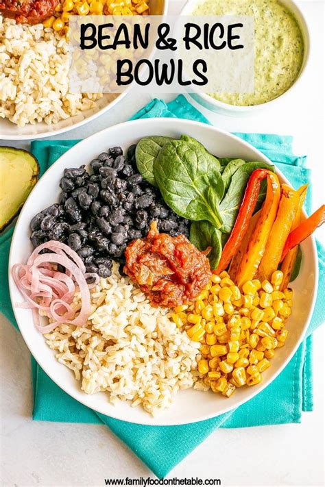 Bean And Rice Bowls Recipe Vegetarian Main Dishes Healthy Vegetarian Lunch Dinner Bowls