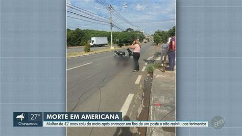 Motociclista Morre Em Americana Ap S Se Enroscar Em Fios Cair Em