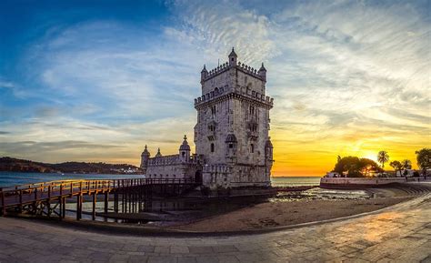 Hd Wallpaper Castle Belem Tower Lisbon Portugal Santa Maria De