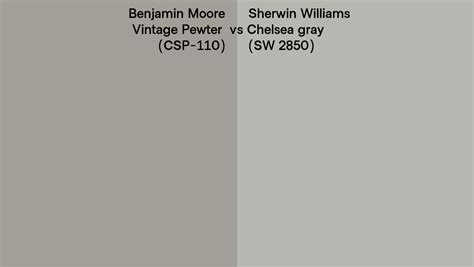 Benjamin Moore Vintage Pewter Csp 110 Vs Sherwin Williams Chelsea