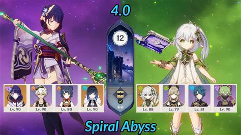 Raiden National Nahida Hyperbloom Team New Spiral Abyss 4 0 Floor